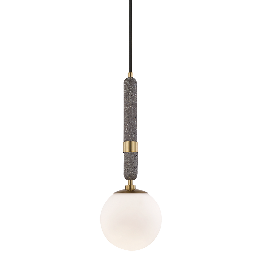 Brielle 1 Light Pendant-Mitzi-HVL-H289701S-AGB-PendantsAged Brass-Small-3-France and Son