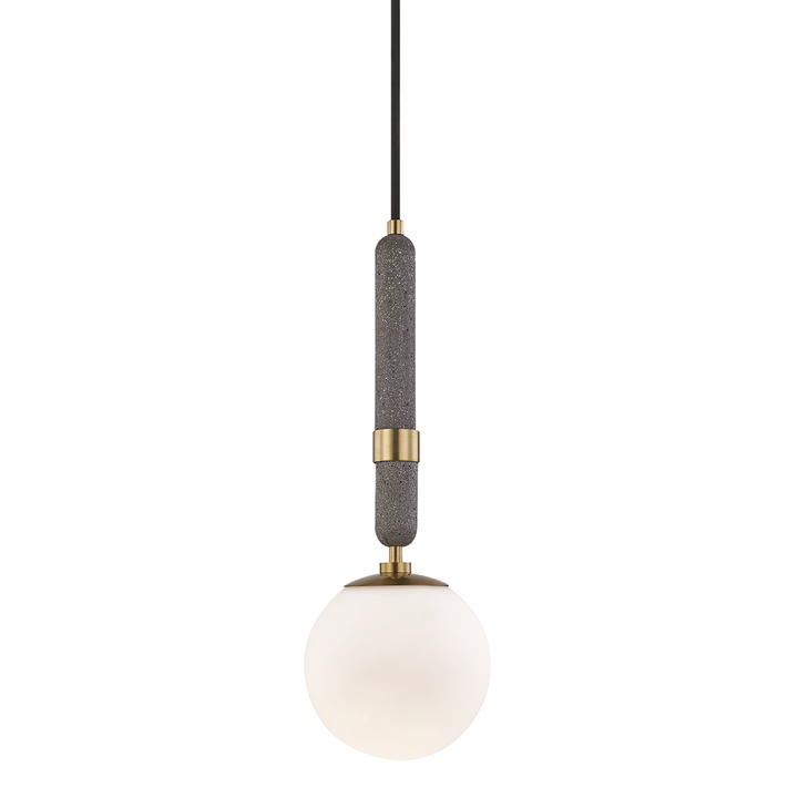 Brielle 1 Light Pendant-Mitzi-HVL-H289701S-AGB-PendantsAged Brass-Small-3-France and Son