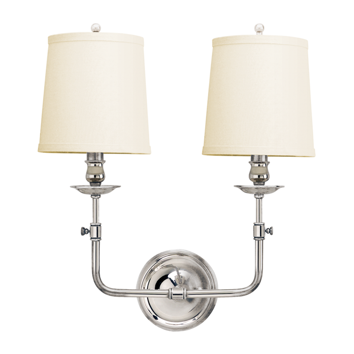 Logan 2 Light Wall Sconce-Hudson Valley-HVL-172-PN-Wall LightingPolished Nickel-3-France and Son