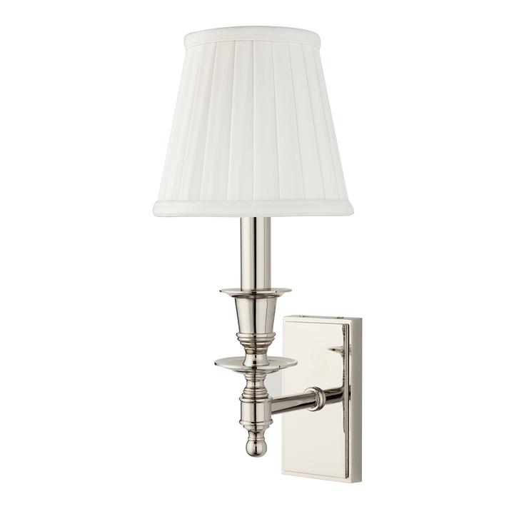 Ludlow 1 Light Wall Sconce-Hudson Valley-HVL-6801-PN-Wall LightingPolished Nickel-3-France and Son