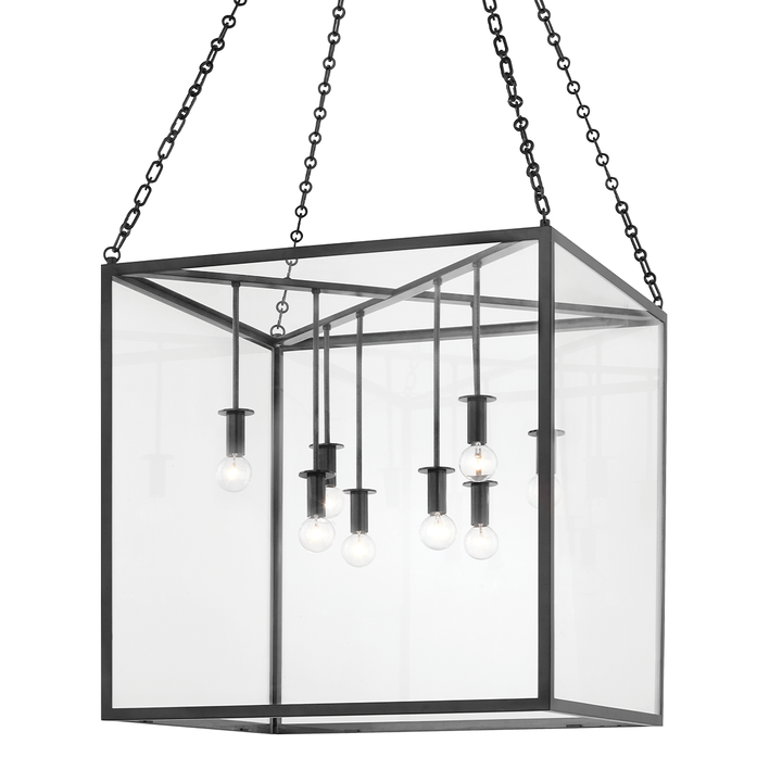 Catskill 8 Light Large Pendant-Hudson Valley-HVL-4124-AI-PendantsAged Iron-2-France and Son