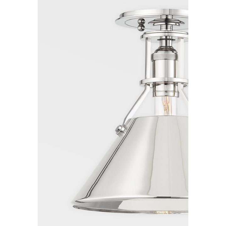 Metal No.2 1 Light Semi Flush-Hudson Valley-HVL-MDS954-ADB-Flush MountsAged / Antique Distressed Bronze-4-France and Son