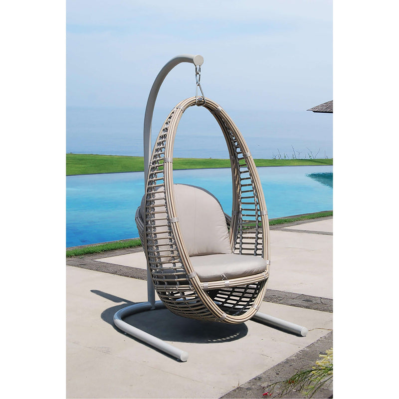 Heri Hanging Chair by Skyline-Skyline Design-SKYLINE-2972-KM-Set-Outdoor Lounge ChairsKubu Mushroom-1-France and Son