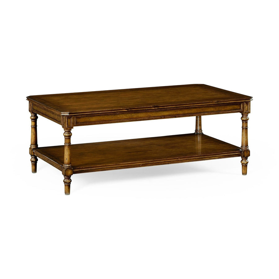 Victorian style walnut coffee table-Jonathan Charles-JCHARLES-494637-WAL-Coffee Tables-1-France and Son