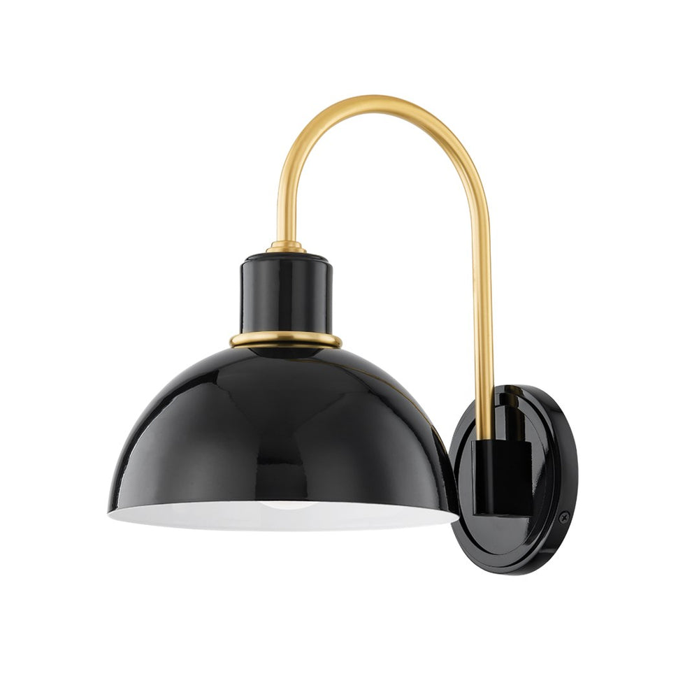 Camille 1 Light Wall Sconce-Mitzi-HVL-H769101-AGB/GBK-Wall SconcesAged Brass Black-2-France and Son