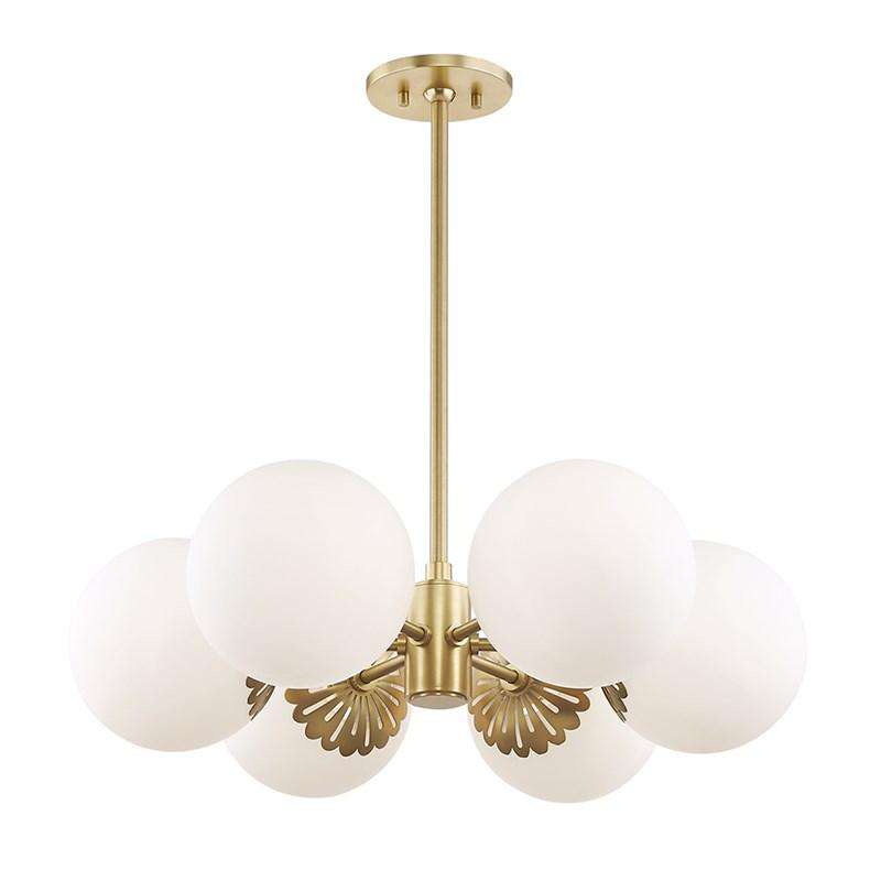Paige 6 Light Chandelier-Mitzi-HVL-H193806-AGB-ChandeliersGold-1-France and Son