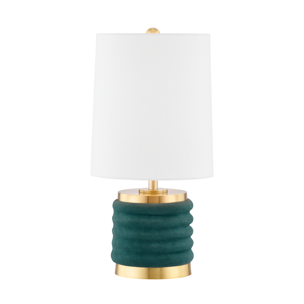 Bethany 1 Light Table Lamp-Mitzi-HVL-HL561201-AGB/DTL-Table LampsAged Brass/Dark Teal Combo-2-France and Son