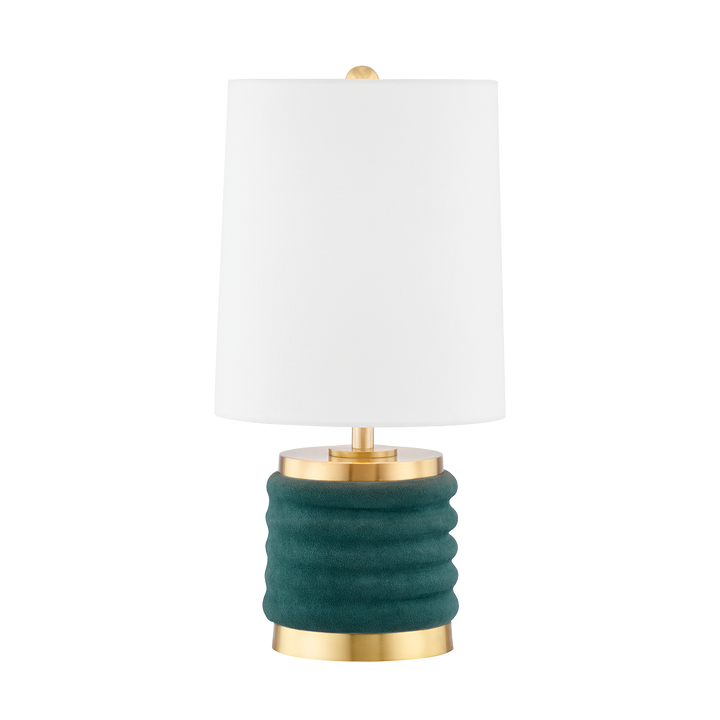 Bethany 1 Light Table Lamp-Mitzi-HVL-HL561201-AGB/DTL-Table LampsAged Brass/Dark Teal Combo-2-France and Son