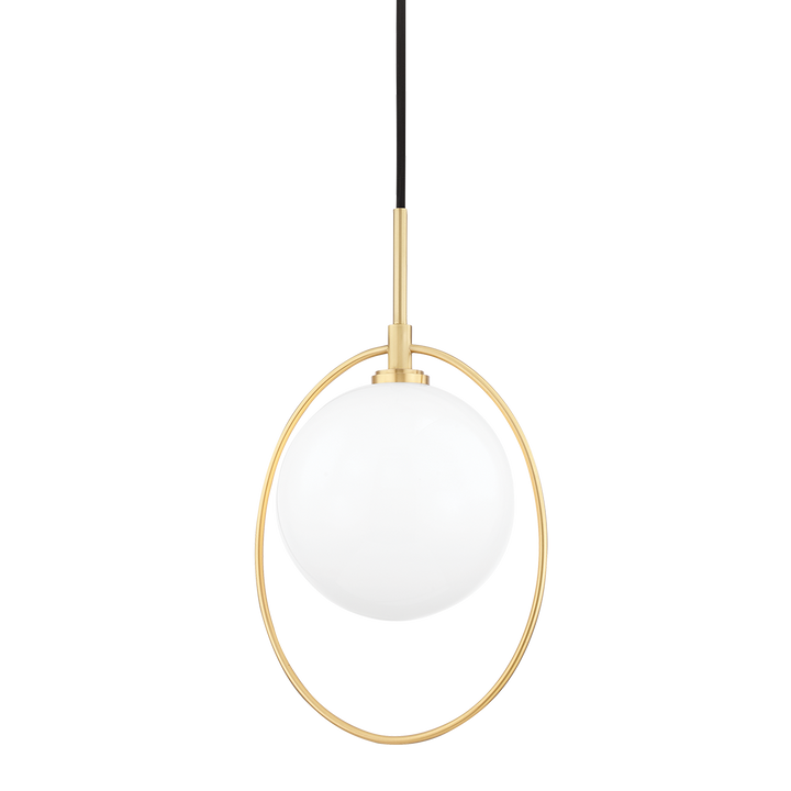 Babette 1 Light Pendant-Mitzi-HVL-H493701-AGB-PendantsAged Brass-1-France and Son