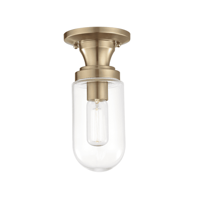Clara 1 Light Semi Flush-Mitzi-HVL-H124601-AGB-Bathroom LightingAged Brass-1-France and Son