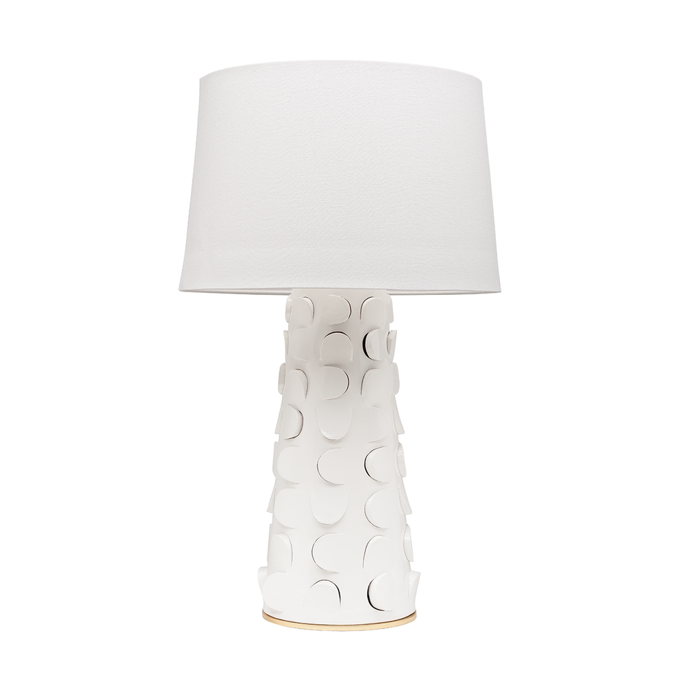 Naomi 1 Light Table Lamp-Mitzi-HVL-HL335201-WH/GL-Table LampsWhite Lustro/Gold Leaf Combo-2-France and Son