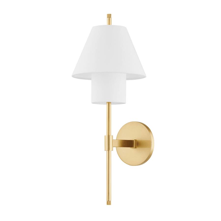 Glenmore 1 Light Wall Scone-Hudson Valley-HVL-PI1899101-AGB-Wall LightingAged Brass-1-France and Son