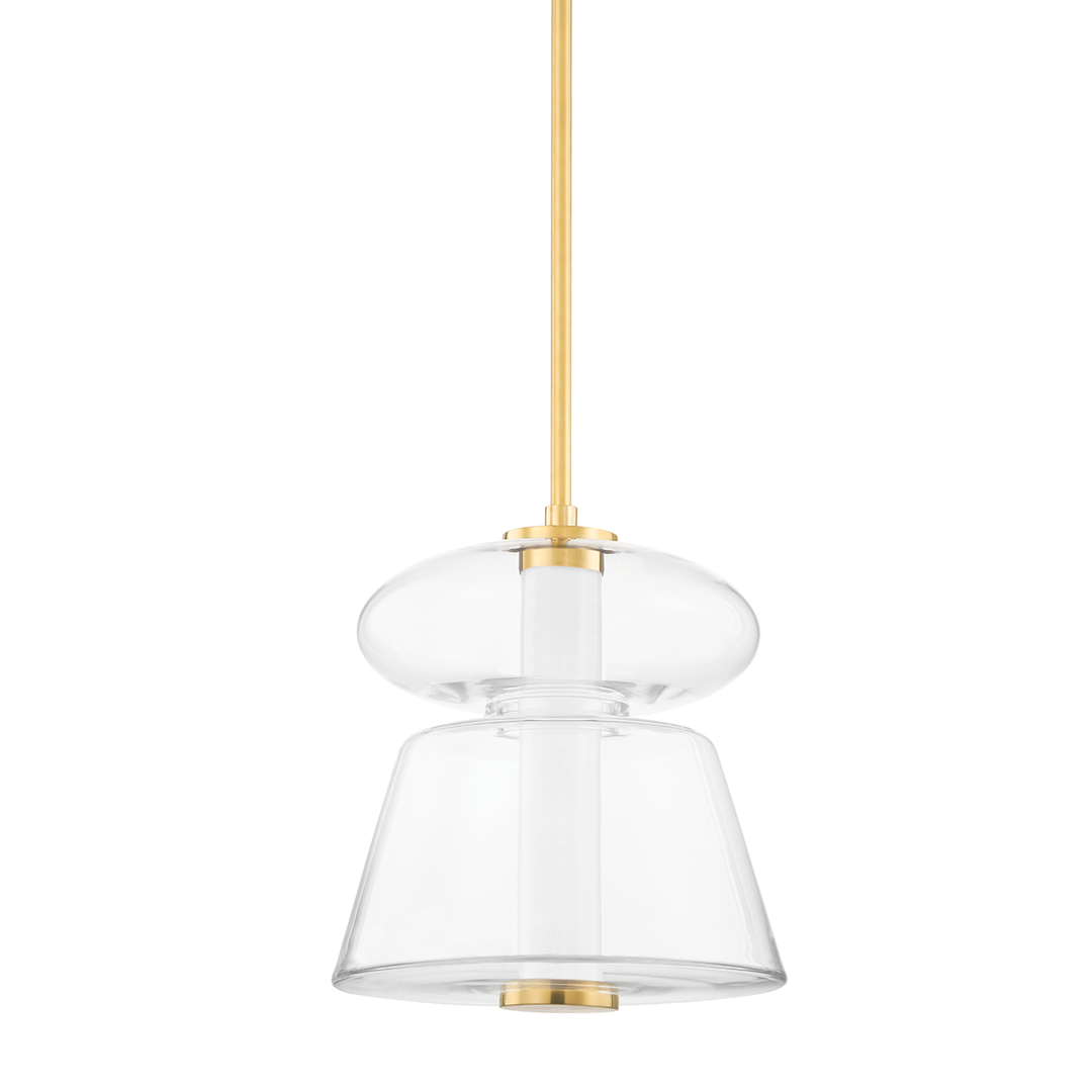 Palermo 1 Light Pendant-Hudson Valley-HVL-5313-AGB-PendantsAged Brass-1-France and Son