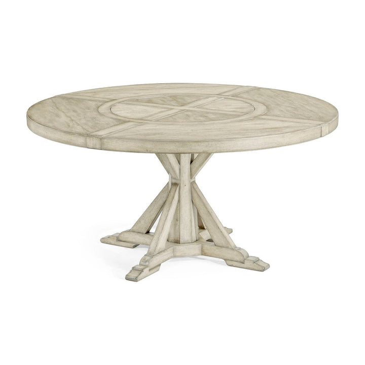 Circular Dining Table-Jonathan Charles-JCHARLES-491086-48D-CFW-Dining TablesCountry Walnut-48" Without Inbuilt Lazy Susan-48-France and Son