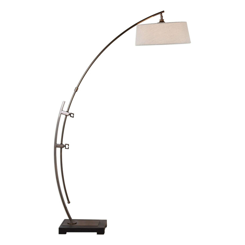 Calogero Bronze Arc Floor Lamp-Uttermost-UTTM-28135-1-Floor Lamps-1-France and Son