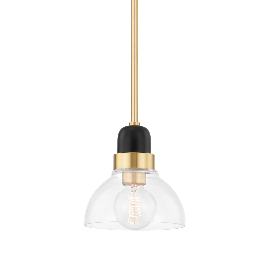 Camile 1 Light Pendant-Mitzi-HVL-H482701S-AGB-PendantsAged Brass-Small-3-France and Son