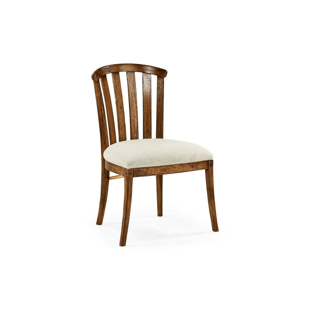 Casual Curved Back Side Chair-Jonathan Charles-JCHARLES-491047-SC-CFW-F400-Dining ChairsCountry Walnut & Shambala-20-France and Son