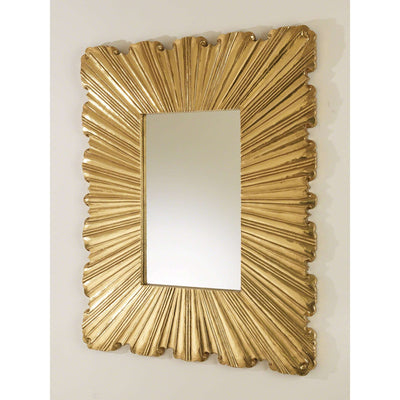 Linen Fold Mirror - Brass-Global Views-GVSA-9.92167-Mirrors-1-France and Son