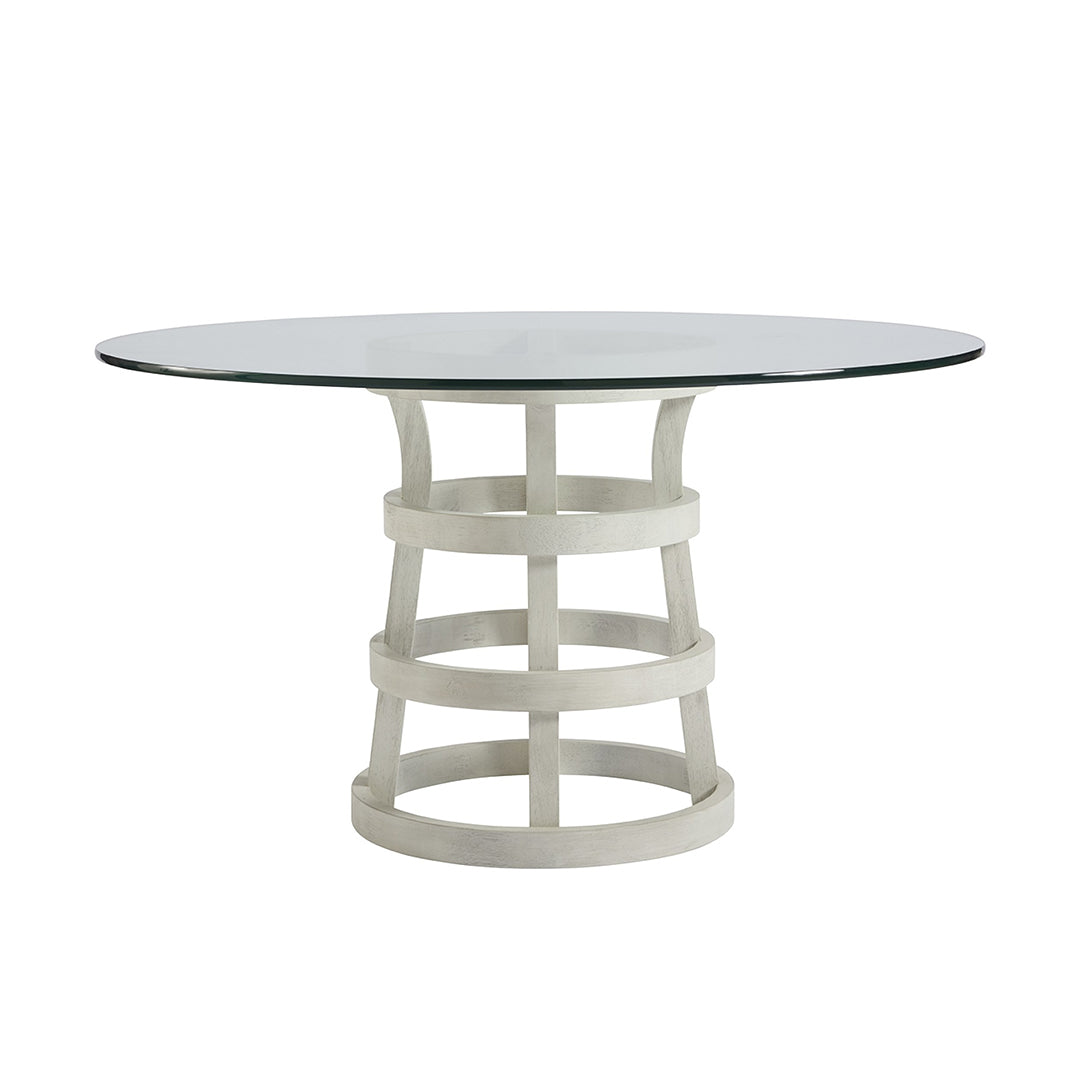 Escape - Coastal Living Home Collection - Round Glass Top Dining Table-Universal Furniture-UNIV-833656A-Dining TablesLarge-1-France and Son