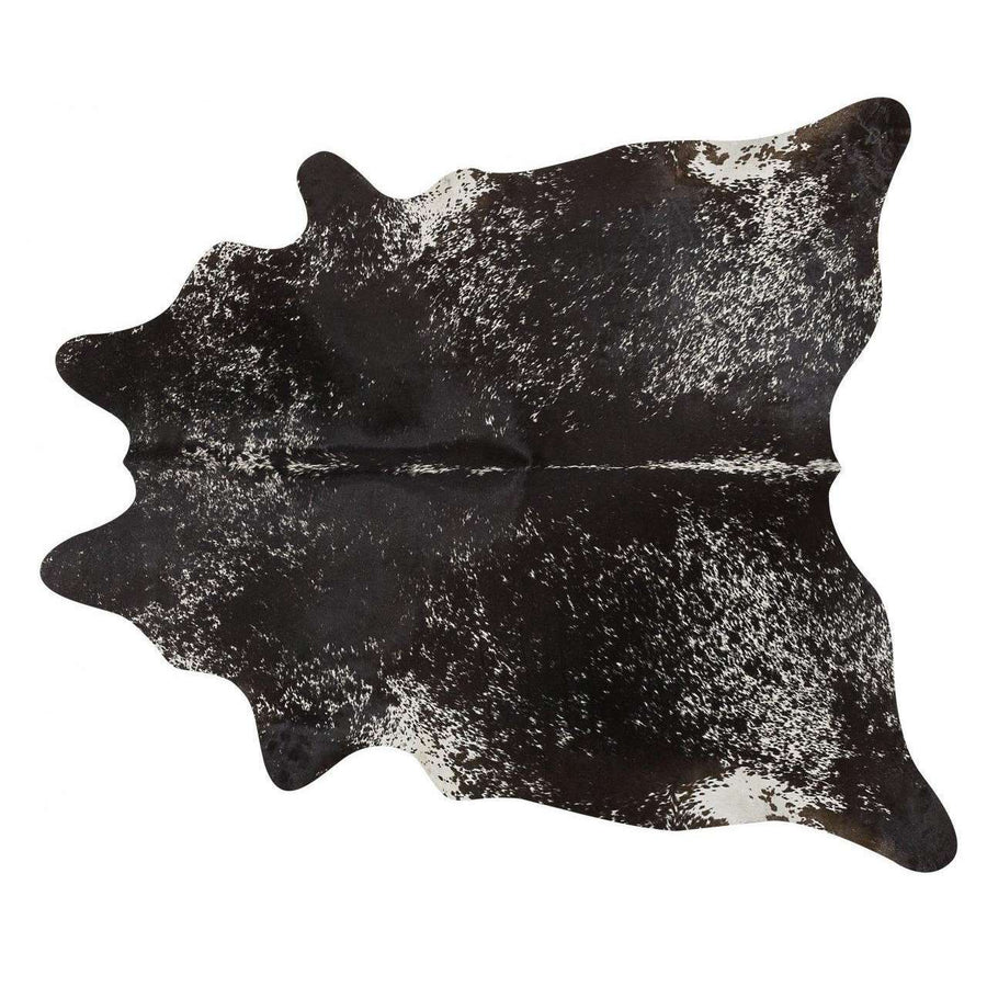Black Speckled Brazilian Cowhide-Pergamino-PERGAMINO-PCHBBLKSP-L-Rugs6' x 6'-1-France and Son