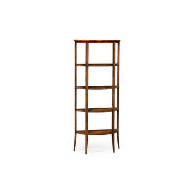 Biedermeier Style Five-Tier Étagère (Mahogany)-Jonathan Charles-JCHARLES-494016-LAM-Bookcases & Cabinets-1-France and Son