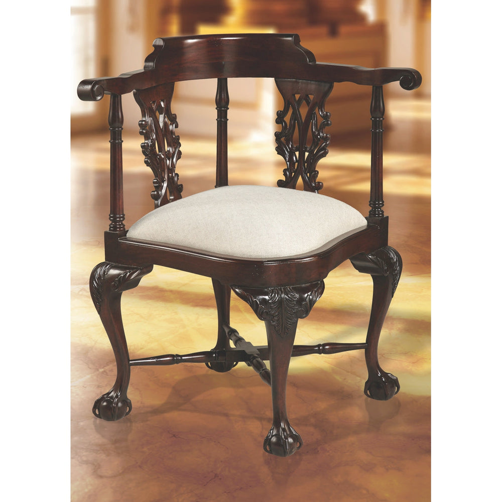 Chippendale Corner Chair-Alden Parkes-ALDEN-CH-CRNR-G-Dining ChairsGlacial-2-France and Son