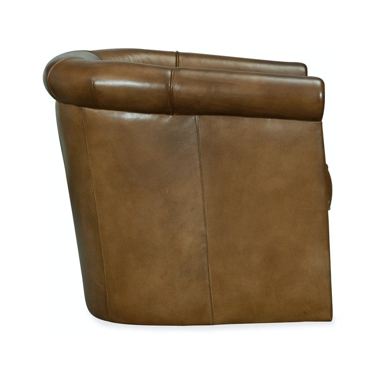 Axton Swivel Leather Club Chair-Hooker-HOOKER-CC388-SW-083-Lounge Chairs-3-France and Son