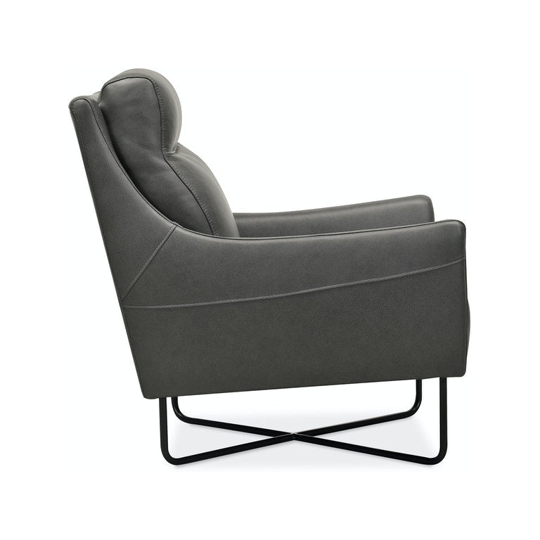 Efron Club Chair w/ Black Metal Base-Hooker-HOOKER-CC443-097-Lounge Chairs-2-France and Son