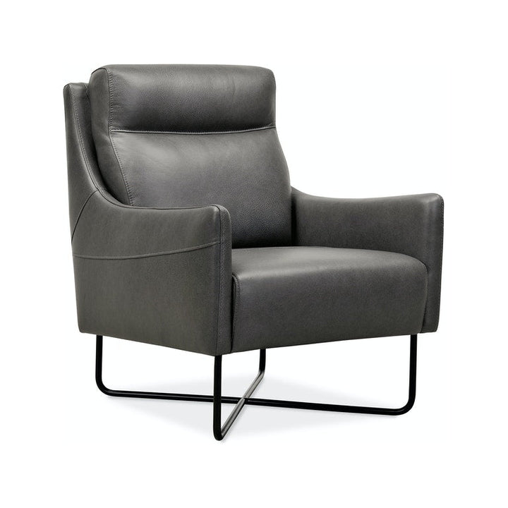 Efron Club Chair w/ Black Metal Base-Hooker-HOOKER-CC443-097-Lounge Chairs-1-France and Son
