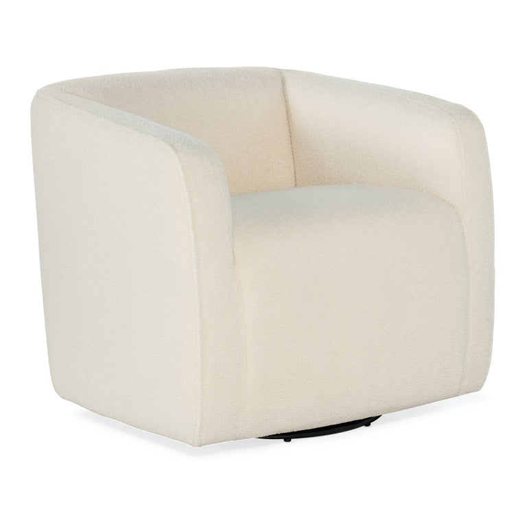 Bennet Swivel Club Chair-Hooker-HOOKER-CC445-SW-402-Lounge ChairsWhite-3-France and Son