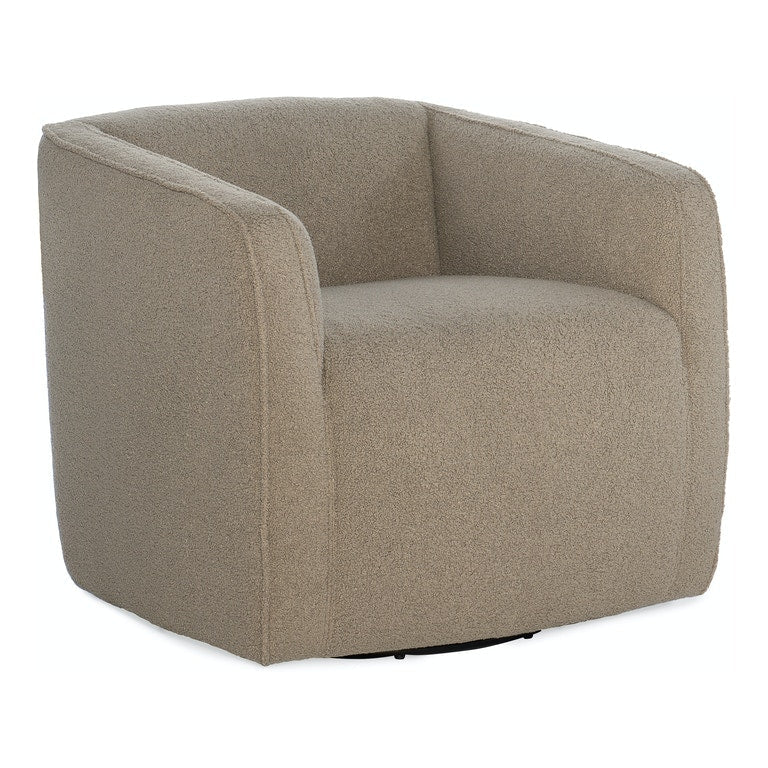 Bennet Swivel Club Chair-Hooker-HOOKER-CC445-SW-484-Lounge ChairsCream-2-France and Son