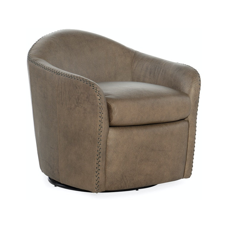 Roper Swivel Club Chair-Hooker-HOOKER-CC533-SW-083-Lounge ChairsTaupe-1-France and Son