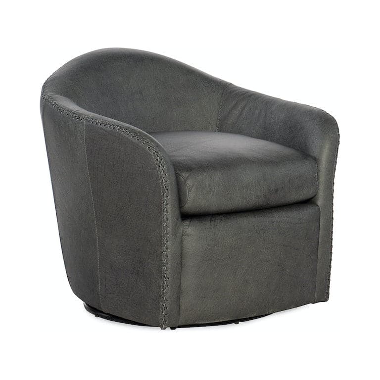 Roper Swivel Club Chair-Hooker-HOOKER-CC533-SW-095-Lounge ChairsGrey-2-France and Son