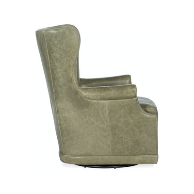 Mai Wing Swivel Club Chair-Hooker-HOOKER-CC536-SW-031-Lounge ChairsSage-3-France and Son