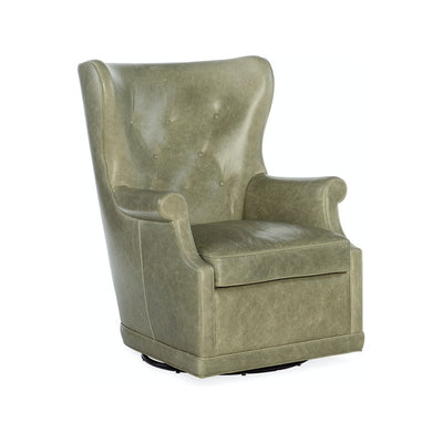 Mai Wing Swivel Club Chair-Hooker-HOOKER-CC536-SW-031-Lounge ChairsSage-1-France and Son