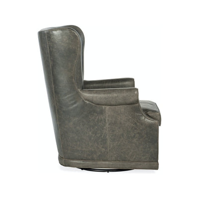 Mai Wing Swivel Club Chair-Hooker-HOOKER-CC536-SW-031-Lounge ChairsSage-6-France and Son