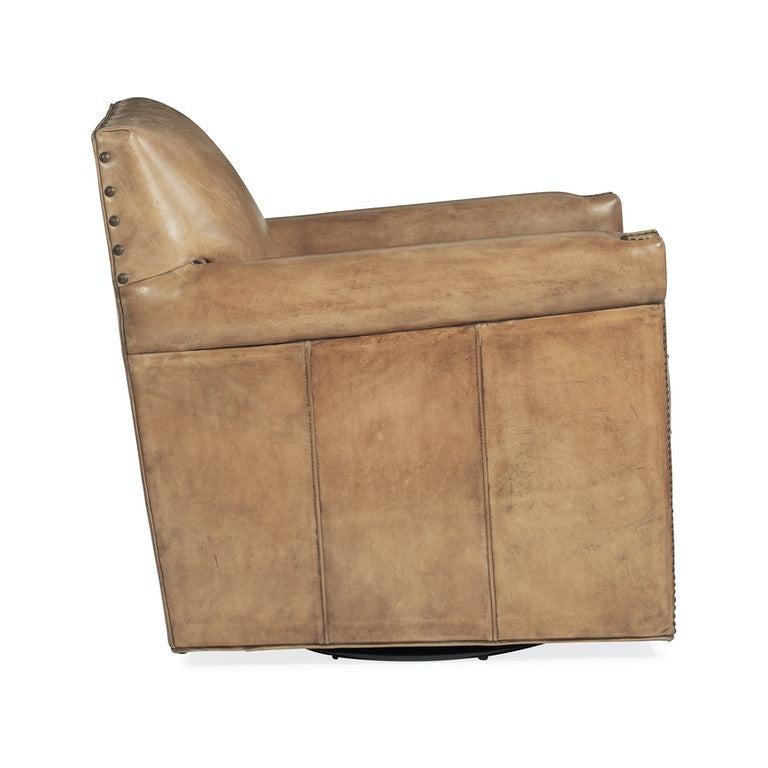 Potter Swivel Club Chair-Hooker-HOOKER-CC719-SW-087-Lounge ChairsBrown-2-France and Son