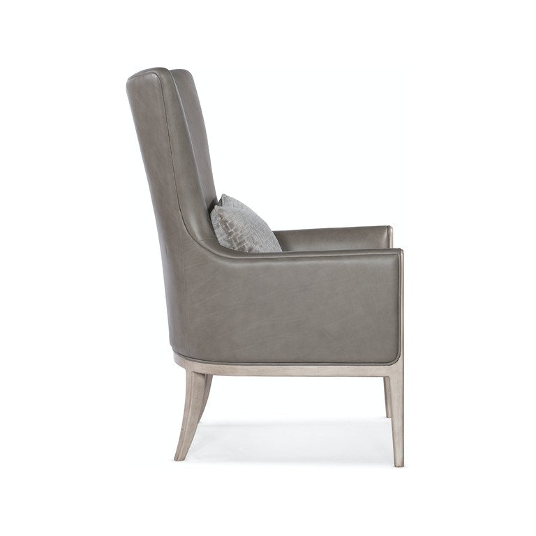 Kyndall Club Chair with Accent Pillow-Hooker-HOOKER-CC903-092-Lounge ChairsGrey-5-France and Son