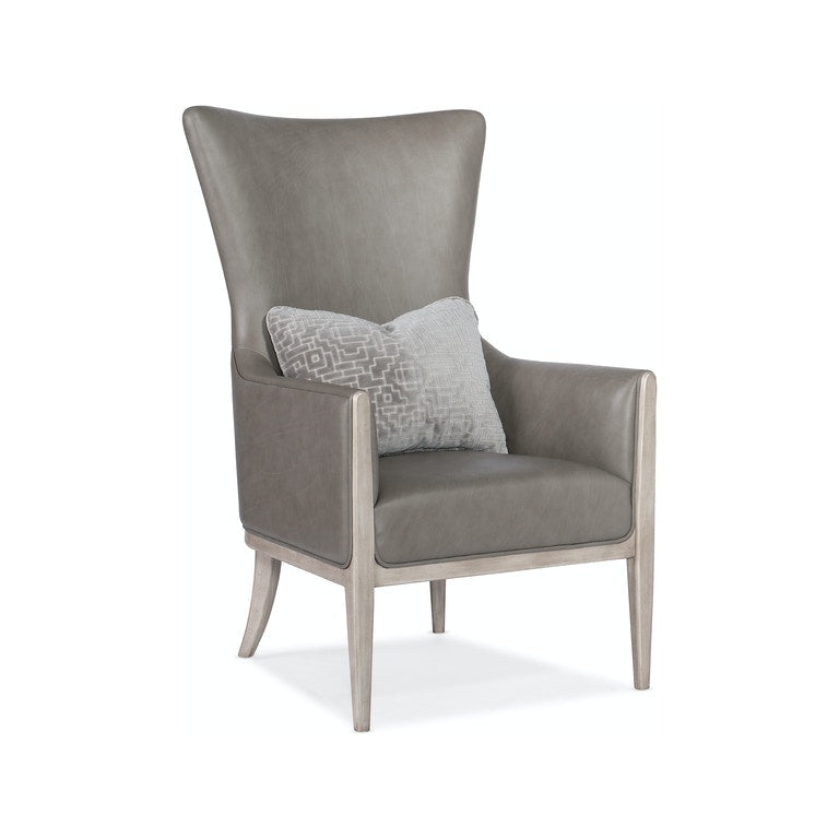 Kyndall Club Chair with Accent Pillow-Hooker-HOOKER-CC903-092-Lounge ChairsGrey-1-France and Son