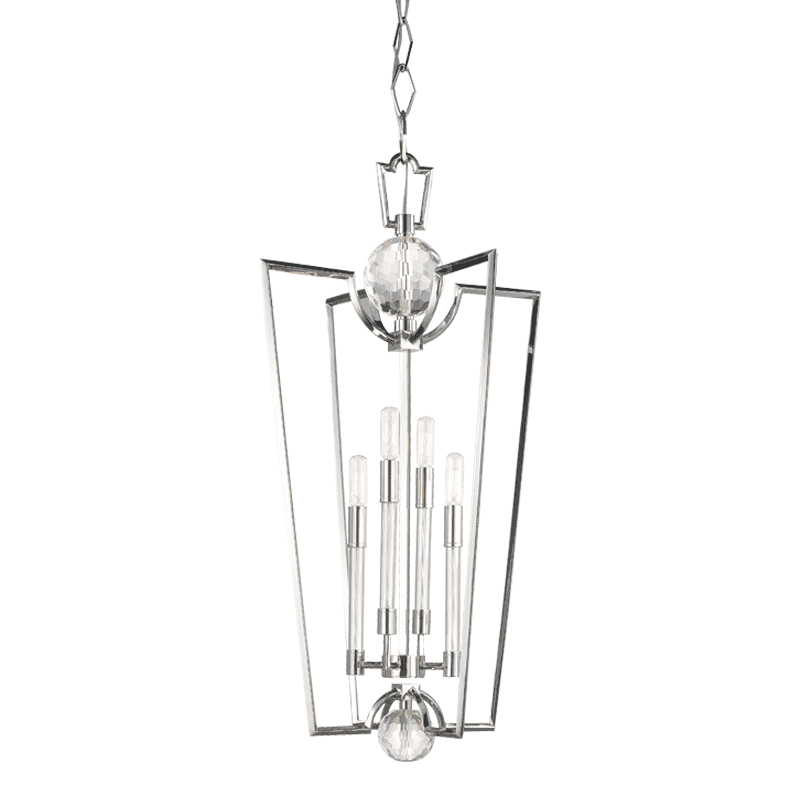 Waterloo 4 Light Pendant Polished Nickel-Hudson Valley-HVL-3017-PN-Pendants-1-France and Son