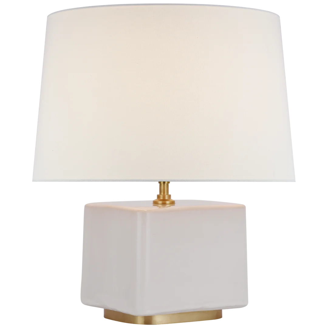 Taro Medium Table Lamp-Visual Comfort-VISUAL-CD 3601IVO-L-Table LampsIvory-Linen Shade-1-France and Son