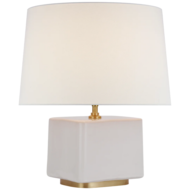 Taro Medium Table Lamp-Visual Comfort-VISUAL-CD 3601IVO-L-Table LampsIvory-Linen Shade-1-France and Son