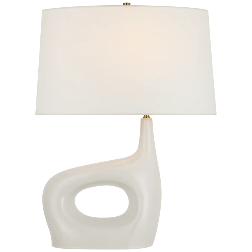 Suta Medium Left Table Lamp-Visual Comfort-VISUAL-CD 3609IVO-L-Table LampsIvory-1-France and Son