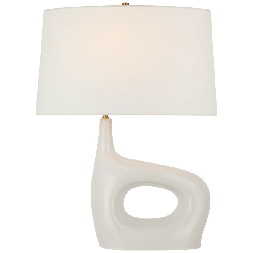 Suta Medium Right Table Lamp-Visual Comfort-VISUAL-CD 3610IVO-L-Table LampsIvory-1-France and Son