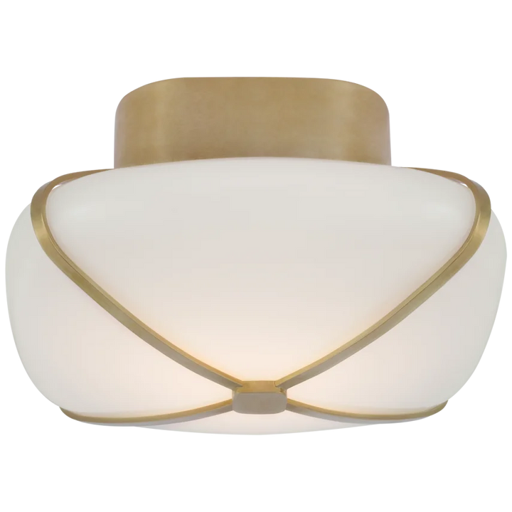 Fonclay 9" Flush Mount-Visual Comfort-VISUAL-CD 4004SB-WG-Flush MountsSoft Brass-3-France and Son