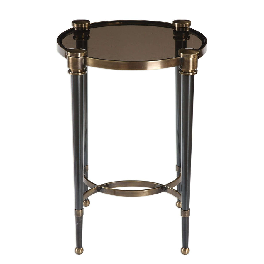 Thora Brushed Black Accent Table-Uttermost-UTTM-24731-Side Tables-1-France and Son