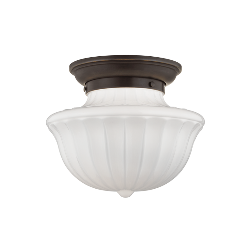 Dutchess 1 Light Medium Flush Mount-Hudson Valley-HVL-5012F-OB-Flush MountsOld Bronze-2-France and Son