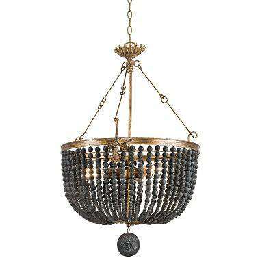 Fabian Wood Bead Chandelier