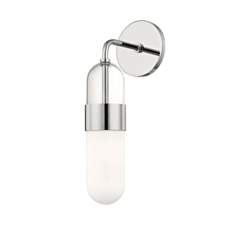 Emilia 1 Light Wall Sconce - Polished Nickel-Mitzi-HVL-H126101-PN-Wall Lighting-1-France and Son