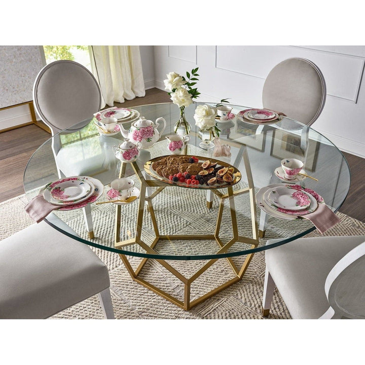 Love. Joy. Bliss. - Miranda Kerr Home Collection - Round Glass Top Dining Table-Universal Furniture-UNIV-956C657-Dining Tables-3-France and Son